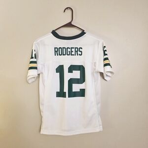 Aaron Rodgers #12 Green Bay Packers NFL Home Football Jersey Youth Size M 10/12.